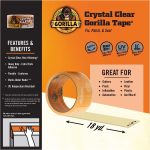 Gorilla Crystal Clear Repair Duct Tape, 1.88” x 18 yd, Clear, (Pack of 1) - Image 4